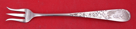 Cocktail Fork 5 1/2 - Lily by Schofield - Sterling - With Monogram